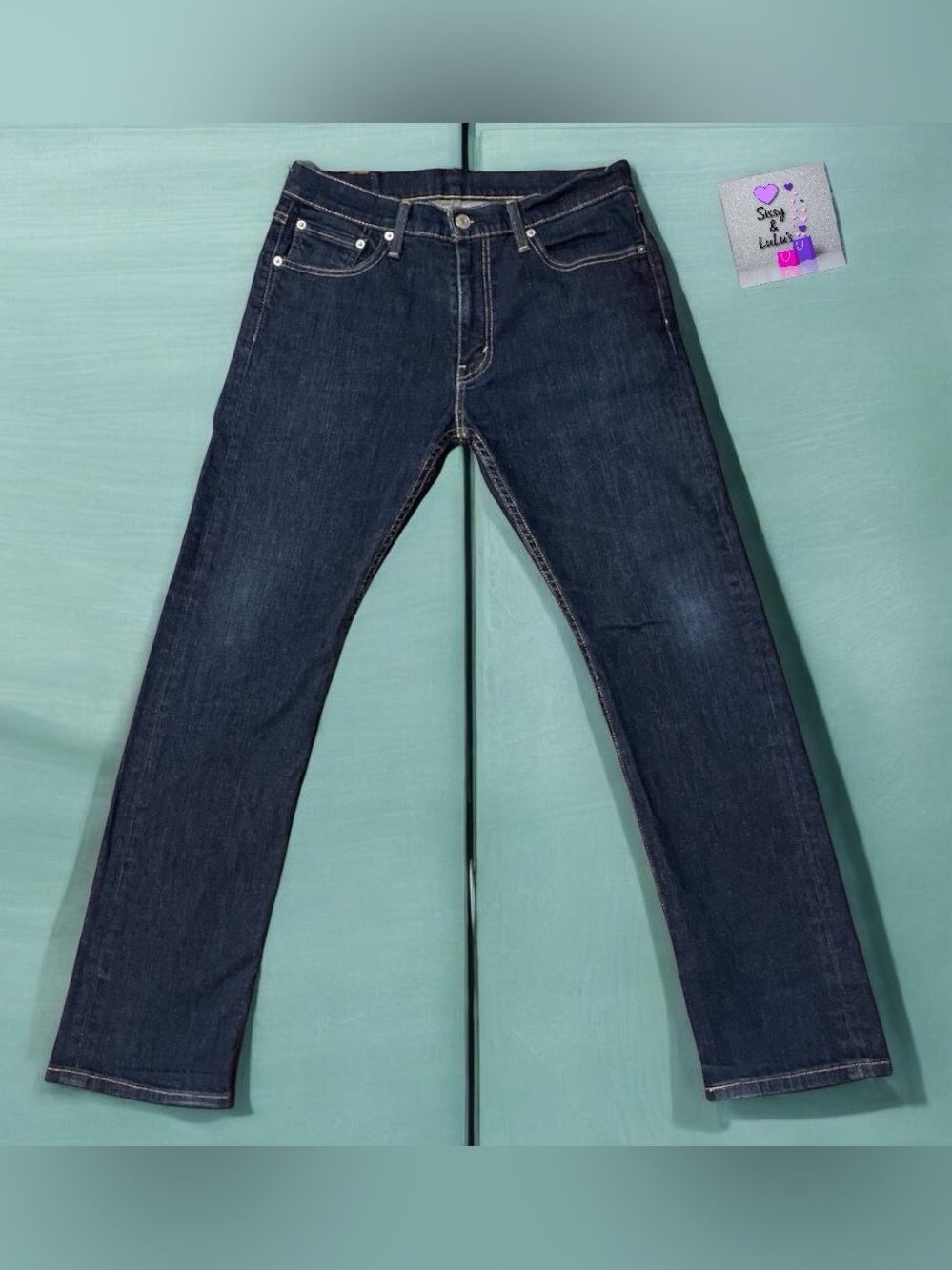 Levi's Jeans Men's 31x30 Blue Dark Wash Slim Straight Denim